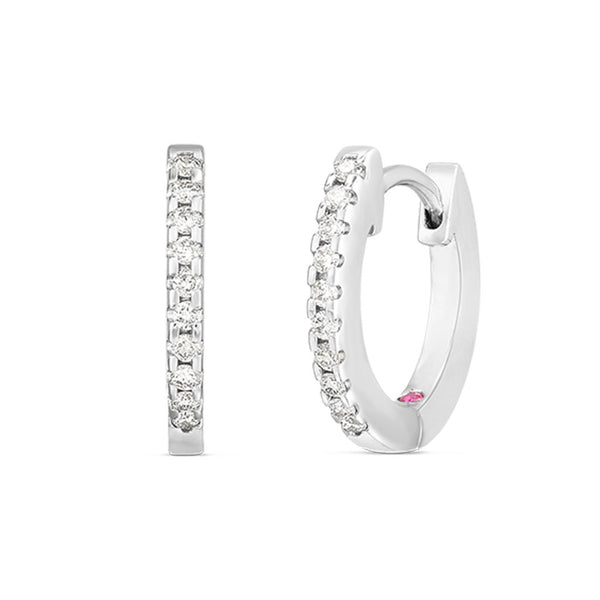Classic Diamond Extra Small Hoop Earrings - 1
