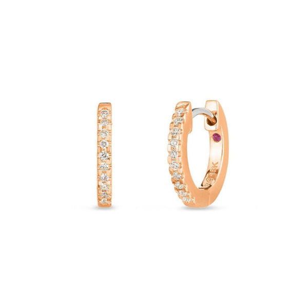 Classic Diamond Extra Small Hoop Earrings - 1