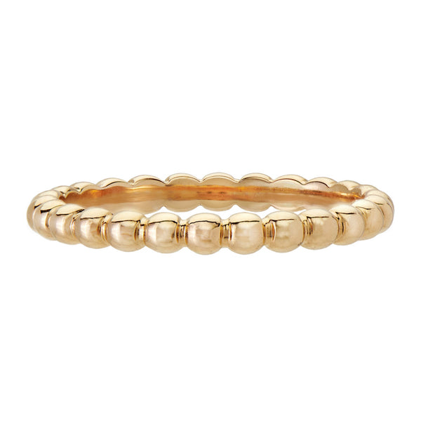 Yellow Gold Bead Stacking Ring - 1