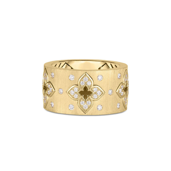 Ventian Princess Diamond And Satin Finish Flower Ring - 1