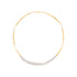 18K Yellow Gold Necklace with Diamond Pavé Crossover, 16.75" - 1