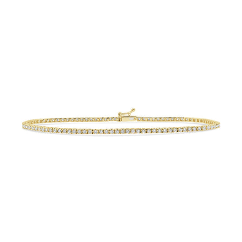 14K Gold Diamond Tennis Bracelet-0.75 CT. - 1
