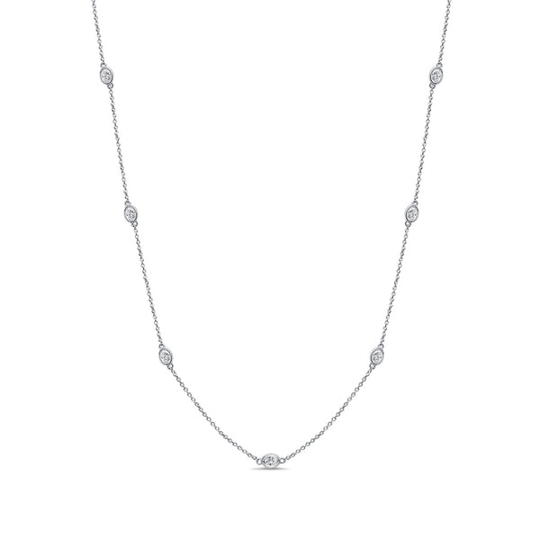 14K Gold & Oval-Cut Diamond Necklace - 0.92ct - 1