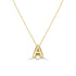 14K Gold Bubble Initial Necklace - 1