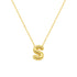 14K Gold Bubble Initial Necklace - 1