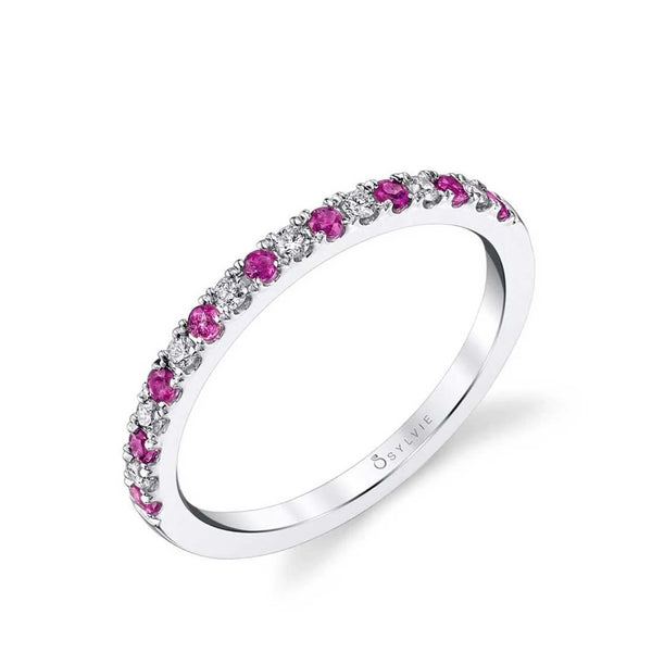Ruby and Diamond Wedding Ring - 1
