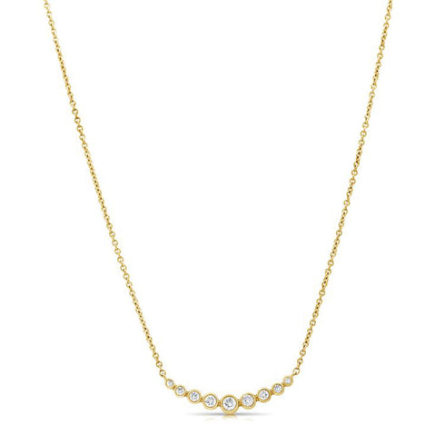 .24ct Diamond Graduated Bezel Set Pendant Necklace - 1