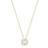 4.15ct Cushion Shape White Topaz Bezel Set Solitaire Pendant Necklace - 1