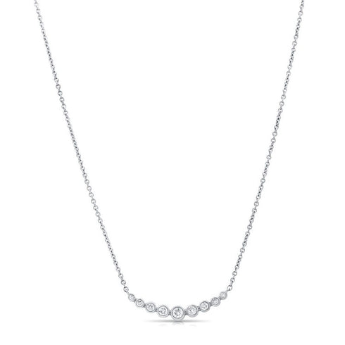 .24ct Diamond Graduated Bezel Set Pendant Necklace - 1