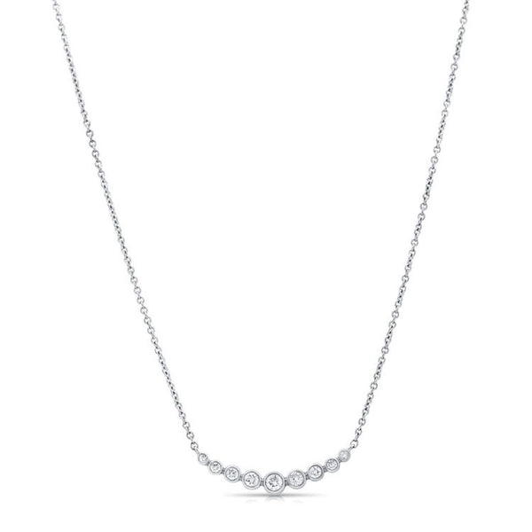 .24ct Diamond Graduated Bezel Set Pendant Necklace - 1