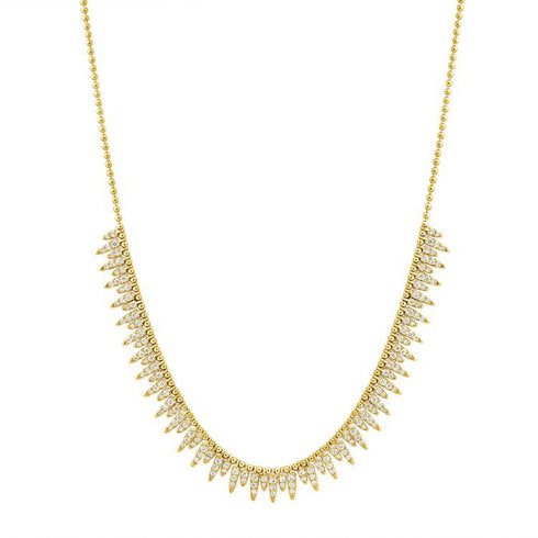 1.13ct Diamond Spike Ball Necklace - 1