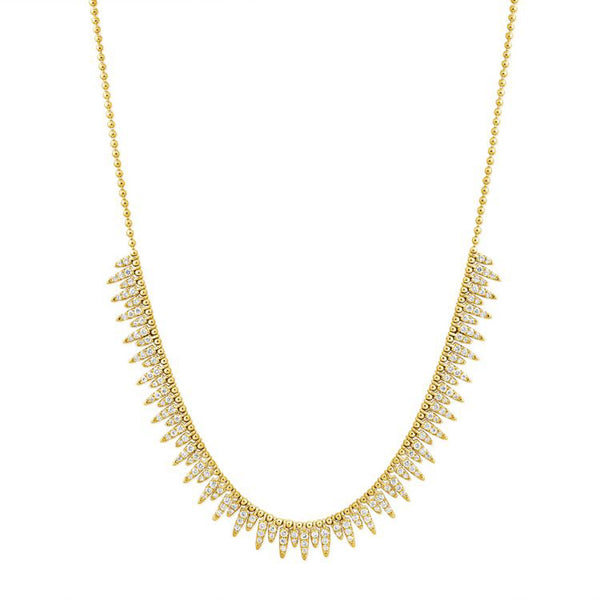 1.13ct Diamond Spike Ball Necklace - 1