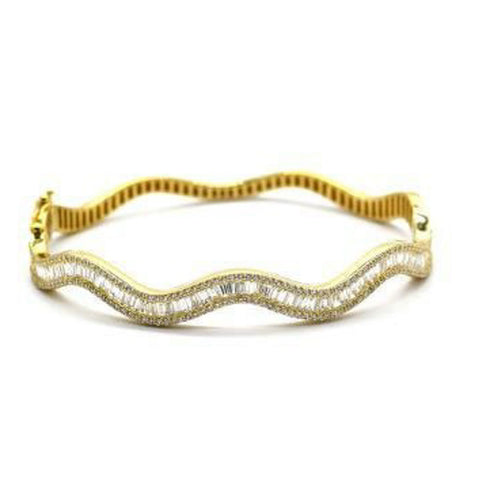 Gold Wave Bangle - 1