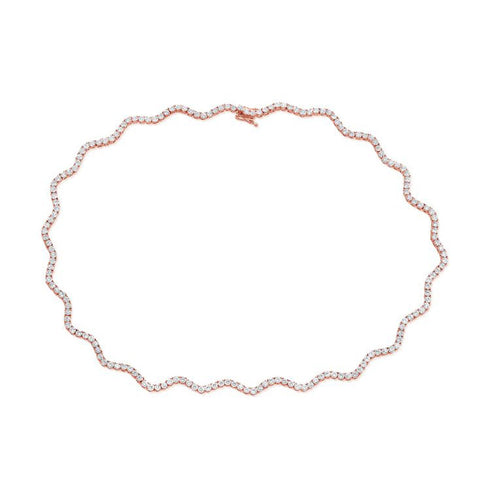 9ct Diamond Tennis Necklace - 1