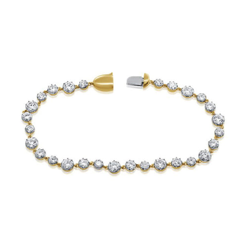 5.35ct Diamond Black Rhodium Tennis Bracelet - 1