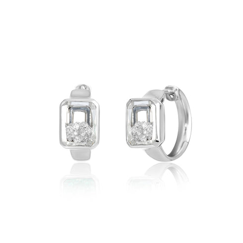 Neue Step-Cut Huggie Earrings - 1