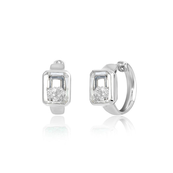 Neue Step-Cut Huggie Earrings - 1