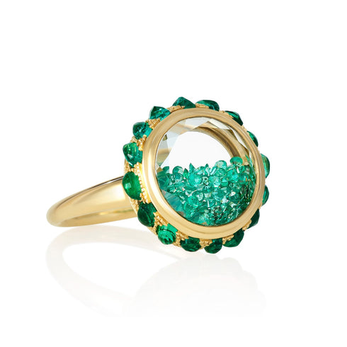 Antique 12 Ring Emerald - 1