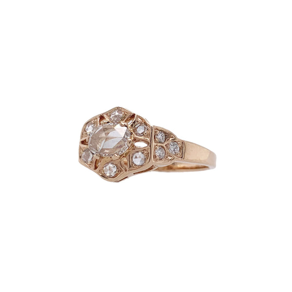 Polly Rose and Old Mine Cut Diamond Ring - 1