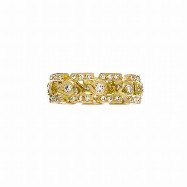 Feuille Link White Diamond White Band - 1
