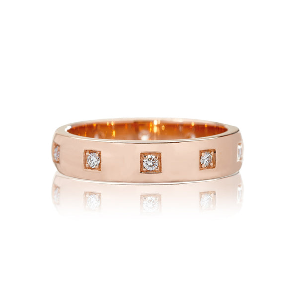 18K Gold Harper Diamond Stacking Ring - 1