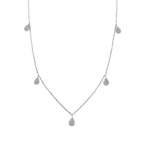 14k Gold & Diamond Dangle Necklace - 0.50ct - 1