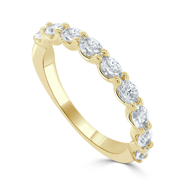 14K Gold & Oval Diamond Stackable Band - 0.70ct - 1