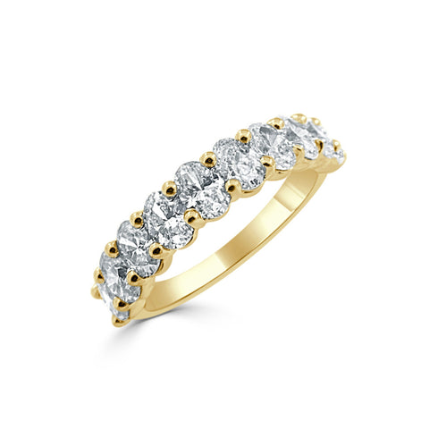 14k Gold & Oval-Cut Diamond Band - 2.00ct - 1