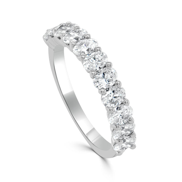 14k Gold & Oval Diamond Band - 1.5ct - 1