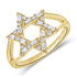 14K Gold Diamond Star of David Ring - 0.33ct - 1