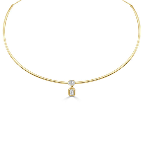 14K Gold Mixed Fancy Shape Drop Diamond Necklace - 0.67 CT - 1