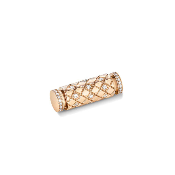 Semi-paved Latch Pendant in Rose Gold - 1