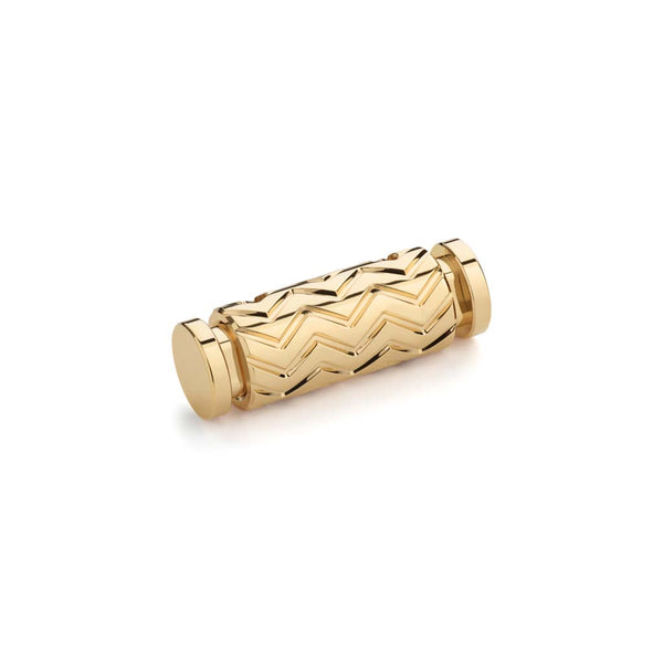 Gold Chevron Latch Pendant in Yellow Gold - 1