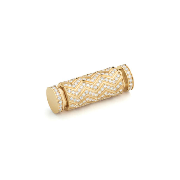 Diamond Chevron Latch Pendant in Yellow Gold - 1