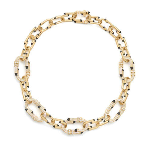 Multi Diamond Try Me Choker in Yellow Gold - 1