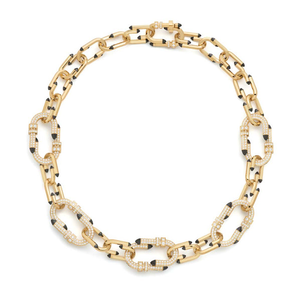 Multi Diamond Try Me Choker in Yellow Gold - 1