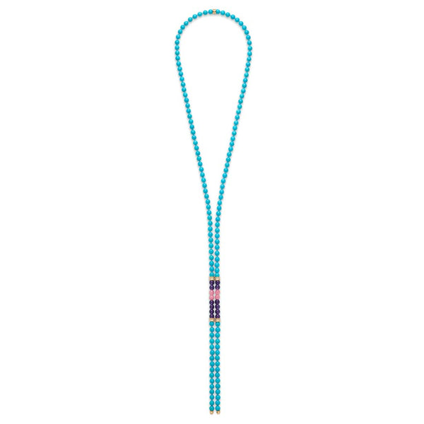 Turquoise Off Script Long Necklace - 1