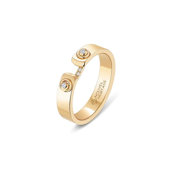 Business Meeting Mood Ring in Yellow Gold - 1