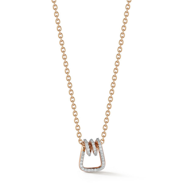 Huxley 18K Gold And Diamond Coil Link Pendant - 1