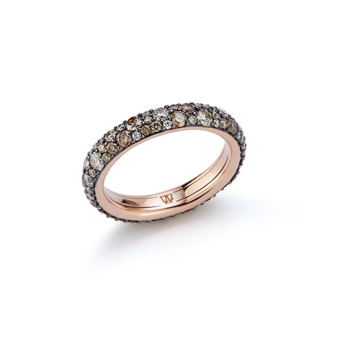OC X WF 18K Gold And Champagne Diamond Band Ring - 1