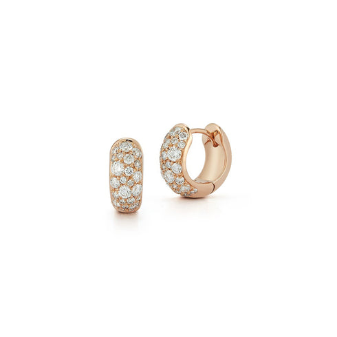 Julian 18K Gold And Diamond Huggies - 1
