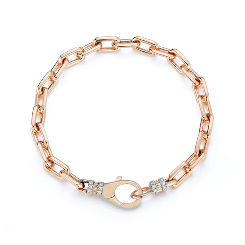 Clive 18K Gold Chain Link Bracelet With Diamond Lobster Clasp - 1