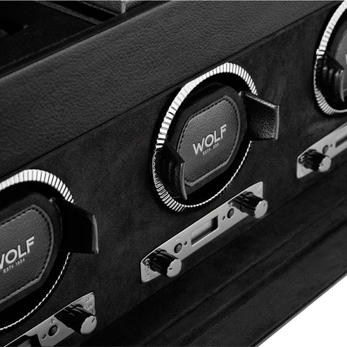 Triple Watch Winder with Storage - British Racing Black Collection - 6
