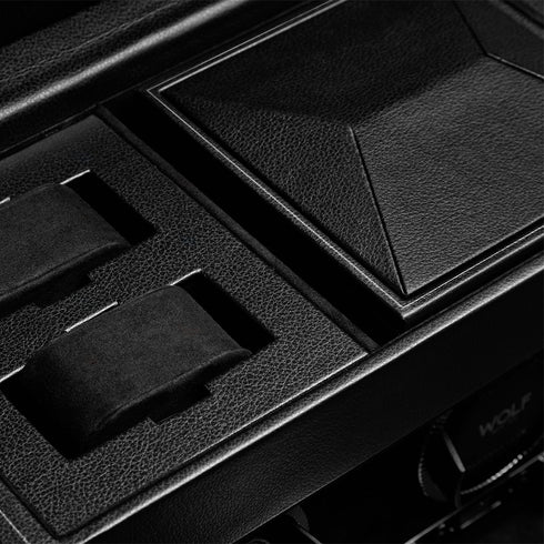 Triple Watch Winder with Storage - British Racing Black Collection - 7