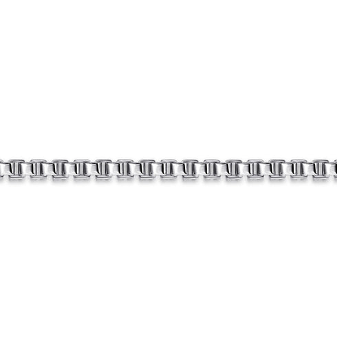 Classic 925 Sterling Silver Box Chain Bracelet for Men - 3