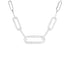 Maillon Medium Necklace in White Gold and Diamonds - 1