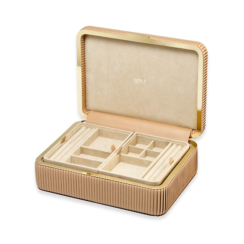 Wolf Bella Medium Jewelry Box in Mocha - 3