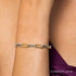 Bujukan Diamond Link Bracelet in 14K White and Yellow Gold - 3