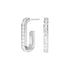 Maillon Medium Earrings in 18k White Gold with Diamonds - 1