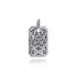Contemporary 925 Sterling Silver Black Spinel Dog Tag Pendant - 3